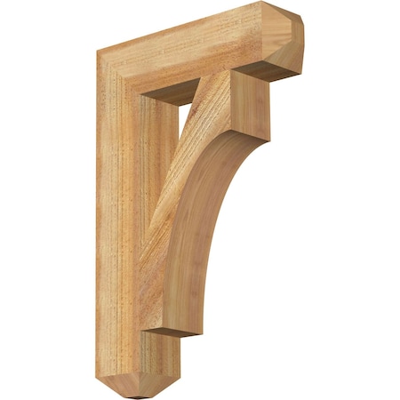 Ekena Millwork Westlake Craftsman Rough Sawn Bracket, Western Red Cedar, 4"W x 16"D x 24"H BKT04X16X24WTL04RWR